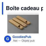 Boîte cadeau personnalisable en papier kraft pour stylos - Gift Box Kraftavec logo - Miniature 1