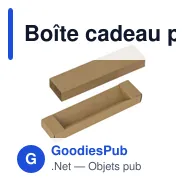 Boîte cadeau personnalisable en papier kraft pour stylos - Gift Box Kraftavec logo - Miniature 4