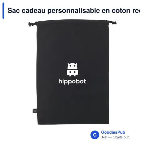 Sac cadeau personnalisable en coton recyclé avec logo - Gift Pouch GRS
