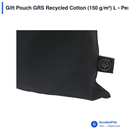 Sac cadeau personnalisable en coton recyclé avec logo - Gift Pouch GRS - Image 2