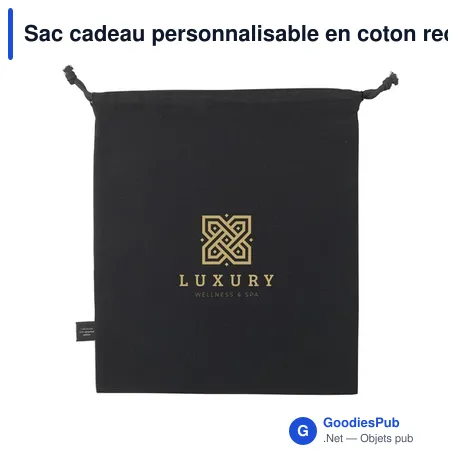 Sac cadeau personnalisable en coton recyclé avec logo - Gift Pouch GRS