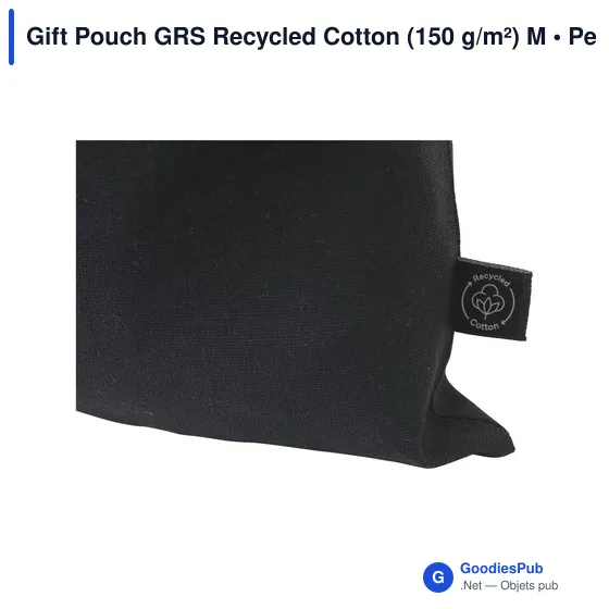 Sac cadeau personnalisable en coton recyclé avec logo - Gift Pouch GRS - Image 2
