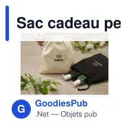 Sac cadeau personnalisable en coton recyclé avec logo - Gift Pouch GRS - Miniature 4