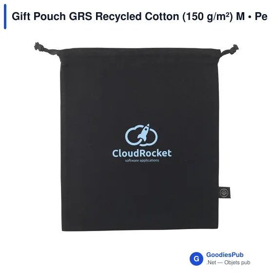 Sac cadeau personnalisable en coton recyclé avec logo - Gift Pouch GRS - Image 6