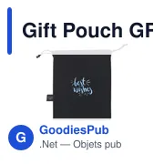 Sac cadeau personnalisable en coton recyclé avec logo - Gift Pouch GRS - Miniature 1