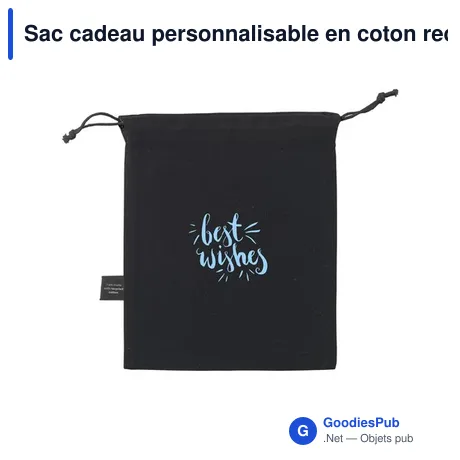 Sac cadeau personnalisable en coton recyclé avec logo - Gift Pouch GRS
