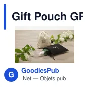 Sac cadeau personnalisable en coton recyclé avec logo - Gift Pouch GRS - Miniature 3