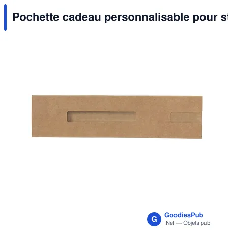Pochette cadeau personnalisable pour stylos avec logo