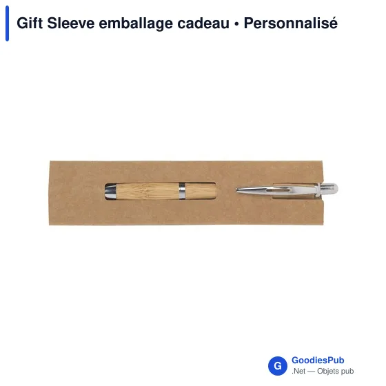 Pochette cadeau personnalisable pour stylos avec logo - Image 3