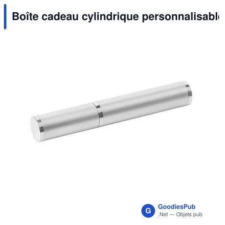 Boîte cadeau cylindrique personnalisable pour stylos avec logo