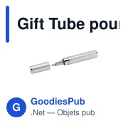 Boîte cadeau cylindrique personnalisable pour stylos avec logo - Miniature 2