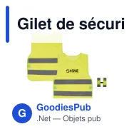 Gilet de sécurité personnalisable jaune avec logo - Enfant - Miniature 1