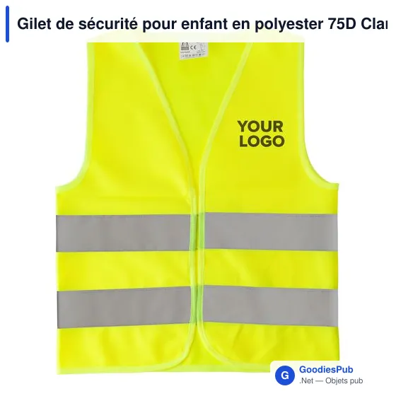 Gilet de sécurité personnalisable pour enfant avec logo - Clara - Image 2