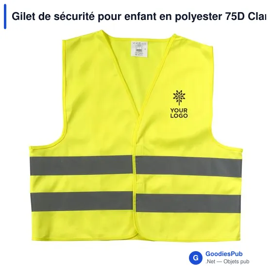 Gilet de sécurité personnalisable pour enfant avec logo - Clara - Image 9