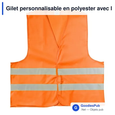 Gilet personnalisable en polyester avec logo - Sécurité et visibilité