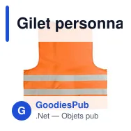 Gilet personnalisable en polyester avec logo - Sécurité et visibilité - Miniature 3
