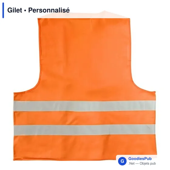 Gilet personnalisable en polyester avec logo - Sécurité et visibilité - Image 3