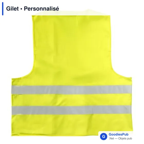 Gilet personnalisable en polyester avec logo - Sécurité et visibilité - Image 6