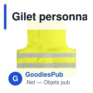 Gilet personnalisable en polyester avec logo - Sécurité et visibilité - Miniature 9