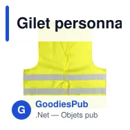 Gilet personnalisable en polyester avec logo - Sécurité et visibilité - Miniature 10