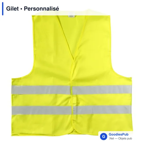 Gilet personnalisable en polyester avec logo - Sécurité et visibilité - Image 10