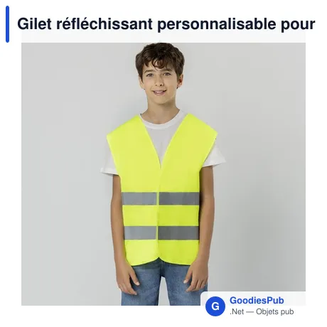 Gilet réfléchissant personnalisable pour enfants avec logo - Kastor