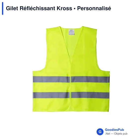 Gilet réfléchissant personnalisable Kross avec logo - Image 1