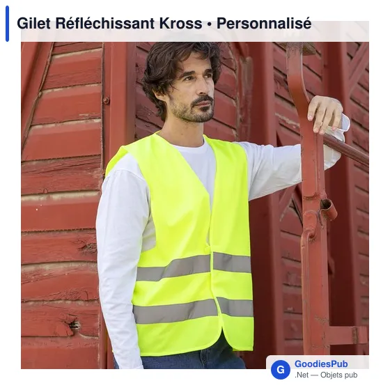 Gilet réfléchissant personnalisable Kross avec logo - Image 3