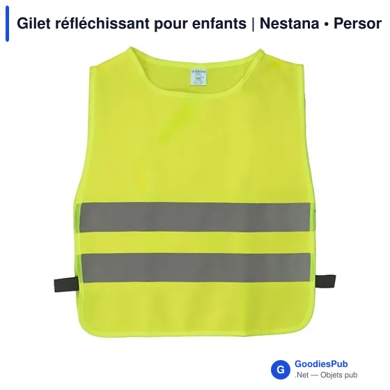 Gilet réfléchissant personnalisable pour enfants avec logo - Nestana - Image 1