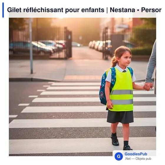 Gilet réfléchissant personnalisable pour enfants avec logo - Nestana - Image 2