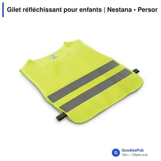 Gilet réfléchissant personnalisable pour enfants avec logo - Nestana - Image 4