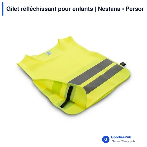 Gilet réfléchissant personnalisable pour enfants avec logo - Nestana - Image 5