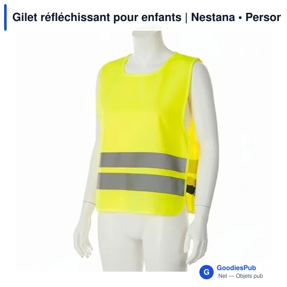 Gilet réfléchissant personnalisable pour enfants avec logo - Nestana - Image 6