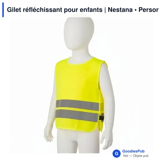 Gilet réfléchissant personnalisable pour enfants avec logo - Nestana - Image 7