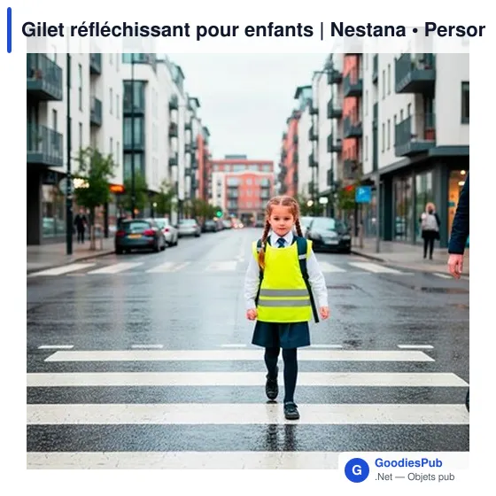 Gilet réfléchissant personnalisable pour enfants avec logo - Nestana - Image 9