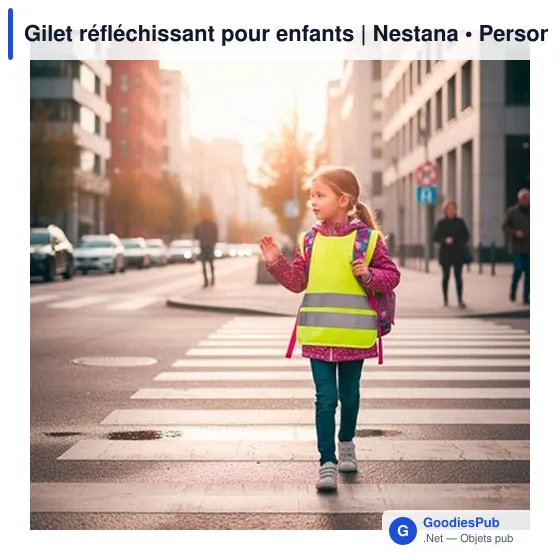 Gilet réfléchissant personnalisable pour enfants avec logo - Nestana - Image 10