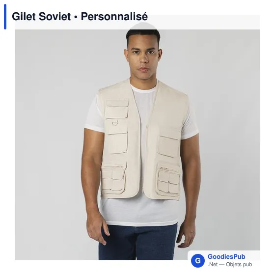 Gilet sans manches personnalisable avec logo - Gilet Soviet - Image 2