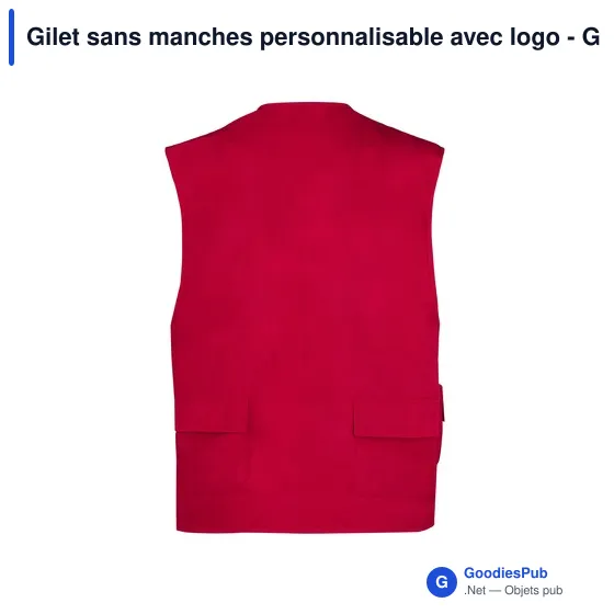 Gilet sans manches personnalisable avec logo - Gilet Soviet - Image 11