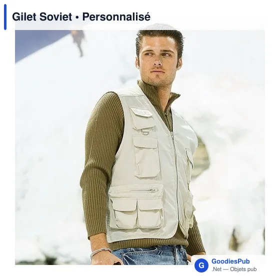 Gilet sans manches personnalisable avec logo - Gilet Soviet - Image 12