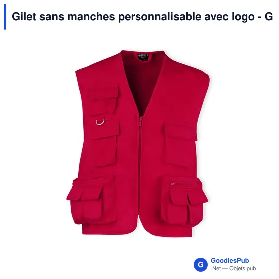 Gilet sans manches personnalisable avec logo - Gilet Soviet - Image 3