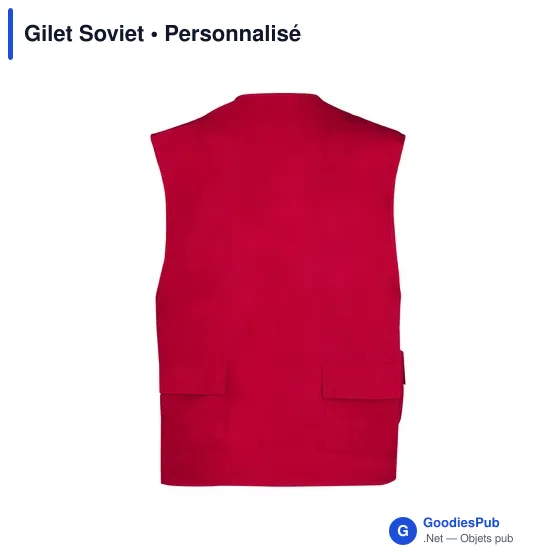 Gilet sans manches personnalisable avec logo - Gilet Soviet - Image 5