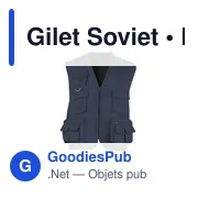 Gilet sans manches personnalisable avec logo - Gilet Soviet - Miniature 7