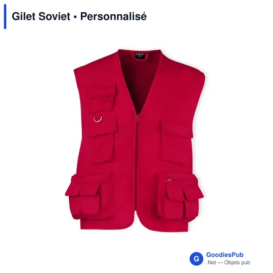 Gilet sans manches personnalisable avec logo - Gilet Soviet - Image 9