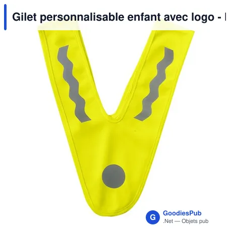 Gilet personnalisable enfant avec logo - Dossard réfléchissant