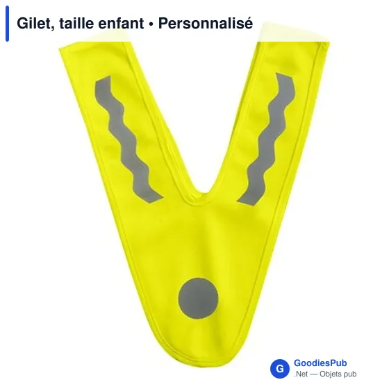 Gilet personnalisable enfant avec logo - Dossard réfléchissant - Image 3