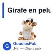 Porte-clés en peluche personnalisable avec logo - Girafe Lizzy - Miniature 4