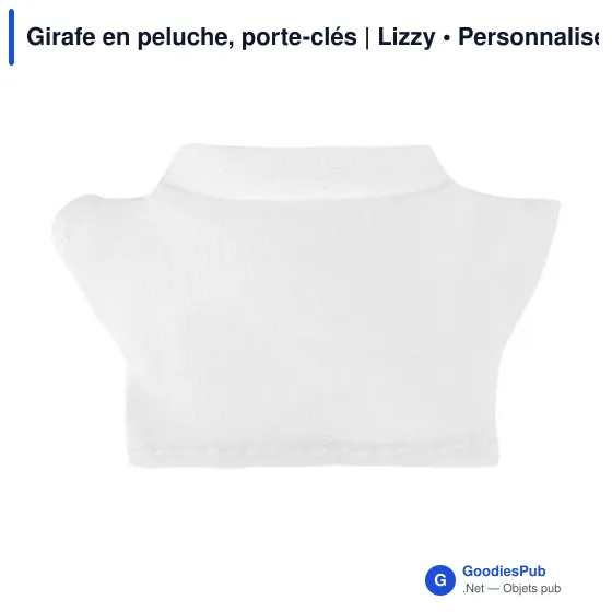 Porte-clés en peluche personnalisable avec logo - Girafe Lizzy - Image 7
