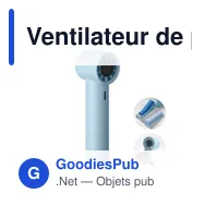 Ventilateur de poche personnalisable GLACI Mini avec logo - Miniature 1