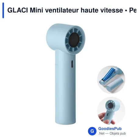 Ventilateur de poche personnalisable GLACI Mini avec logo