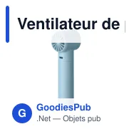 Ventilateur de poche personnalisable GLACI Mini avec logo - Miniature 2